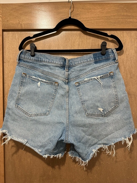 Abercrombie & Fitch Light Blue Distressed Denim Shorts - Picture 2 of 2